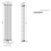 Вертикальные радиаторы Warm Well Column 2 1800*380 White (нижнее)